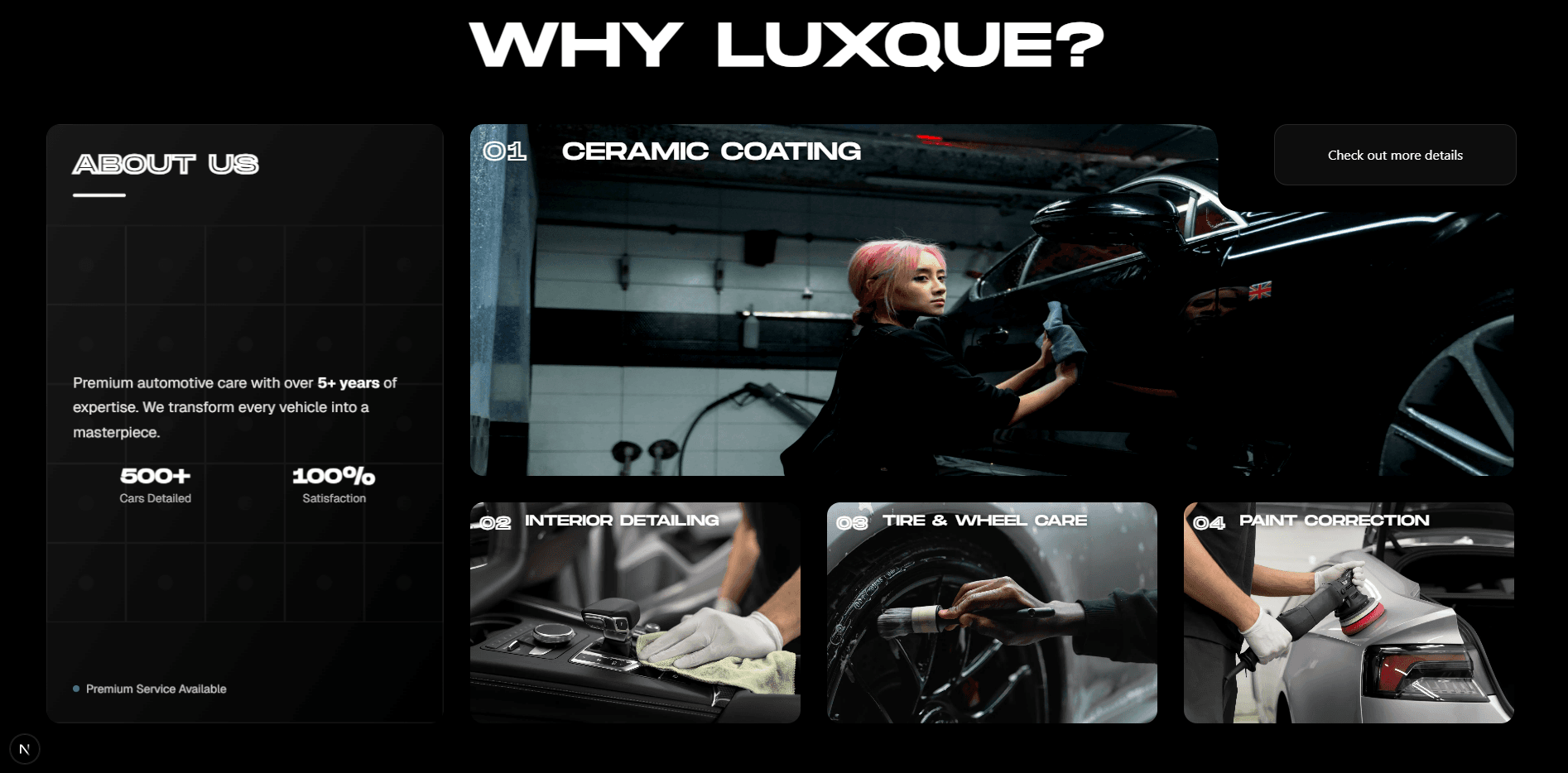 Car Detailing Website — view 1