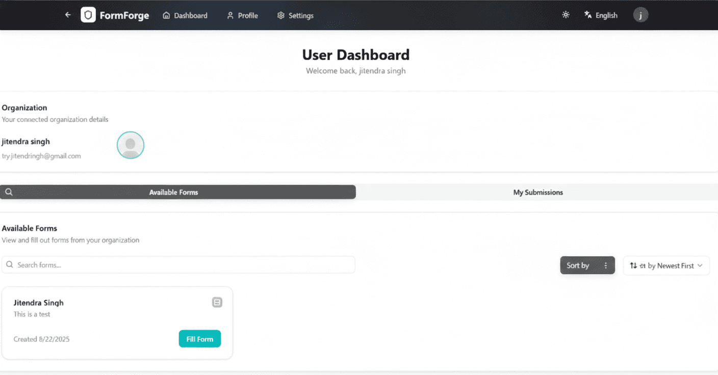 Form Builder App — view 2