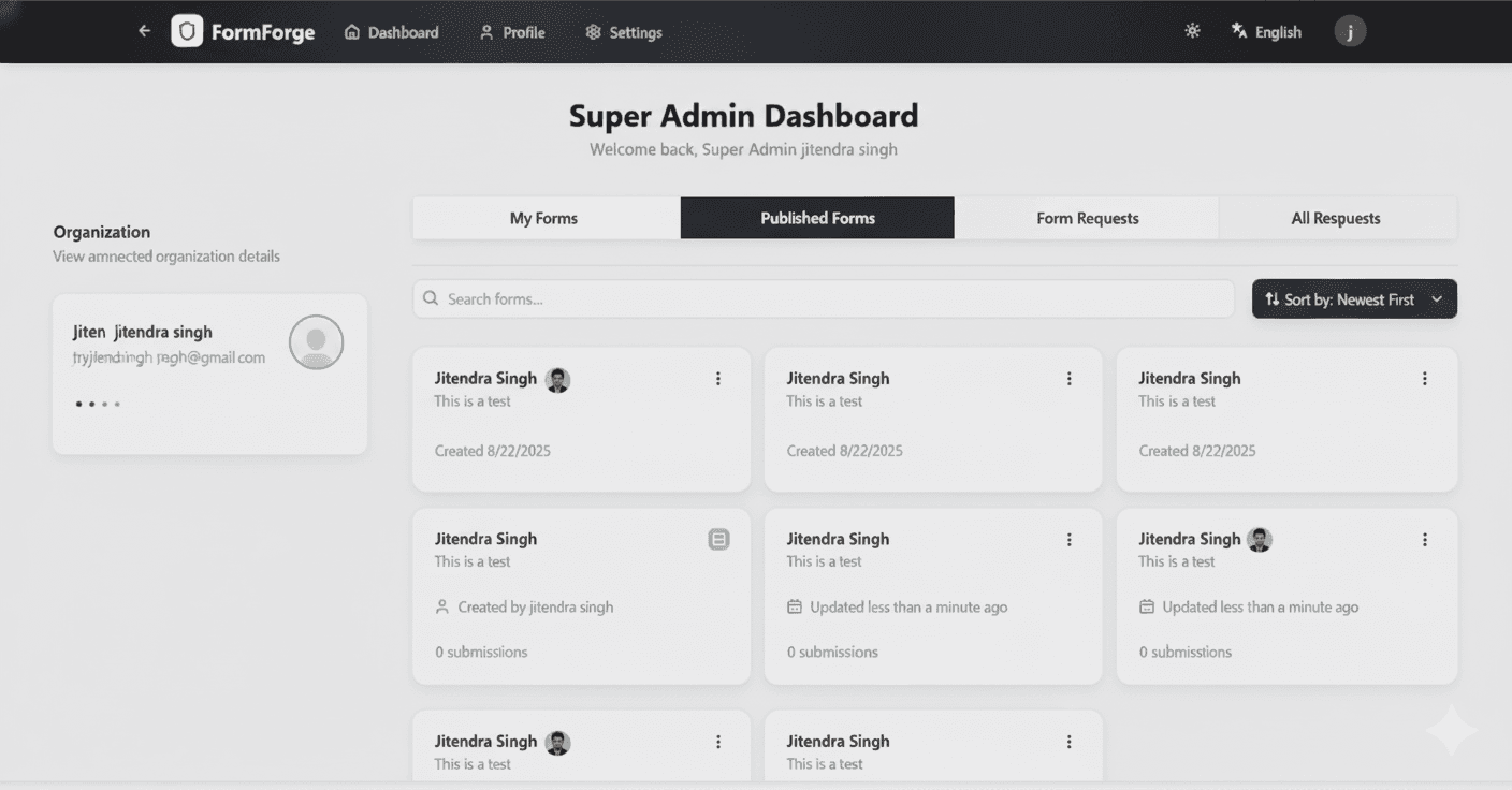 Form Builder App — view 3